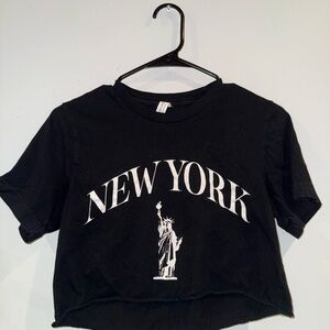Bella Canvas Black New York Crop Top